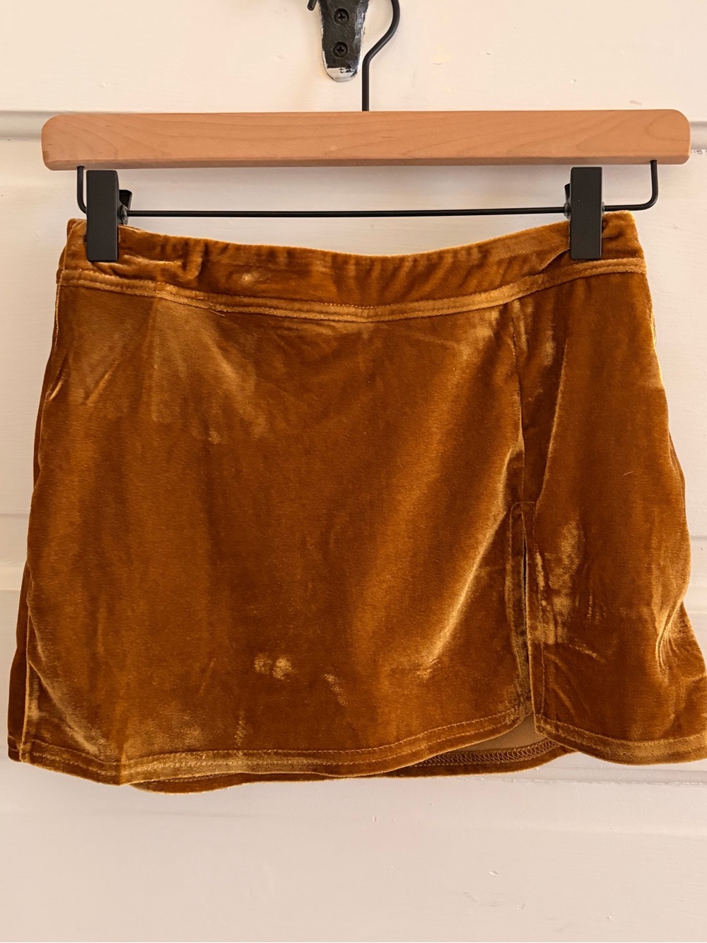 urban outfitters orange velvet micro mini skirt size xs